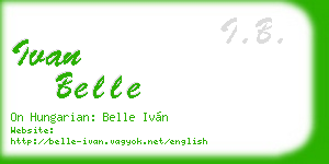 ivan belle business card